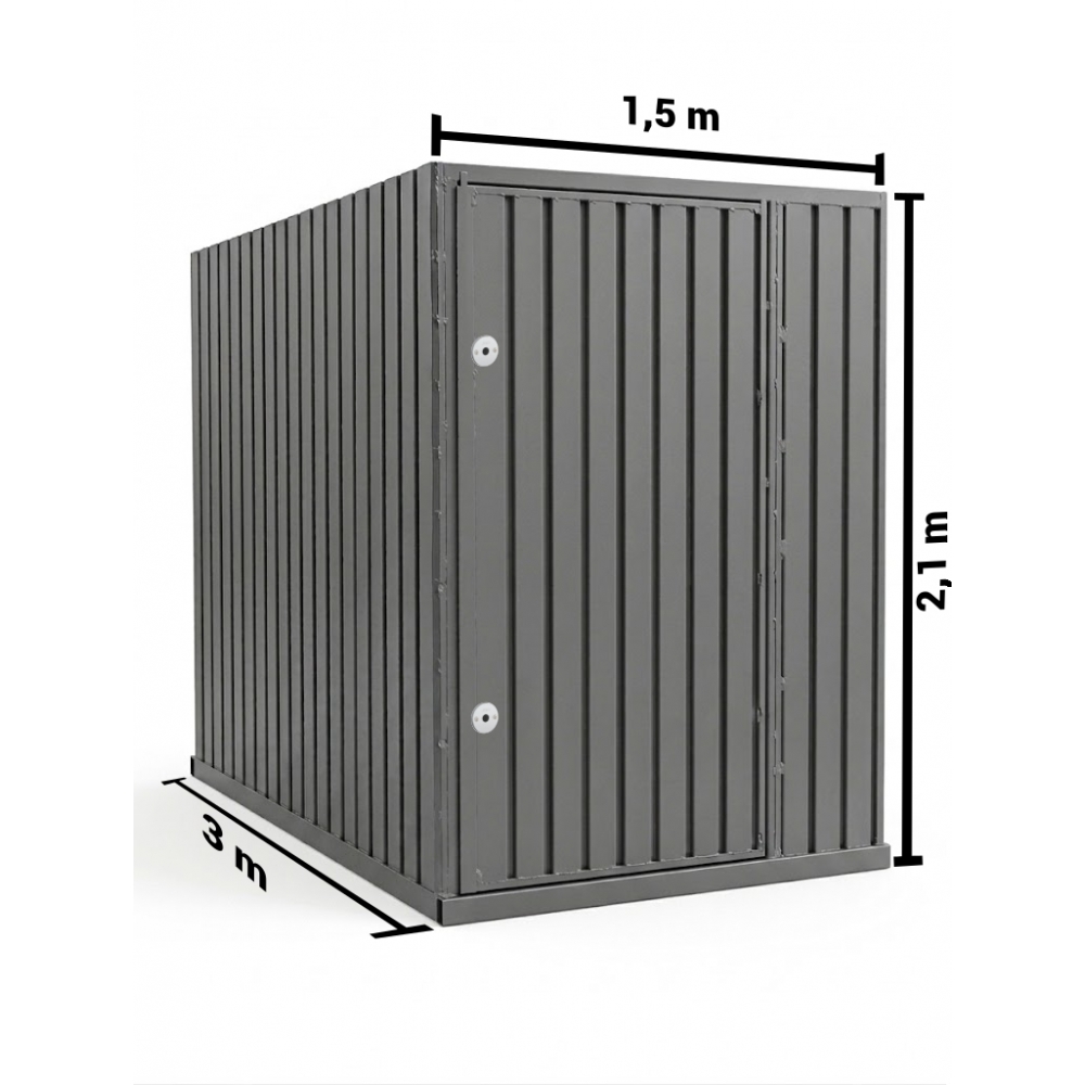 Containner para obra 3m x 1,5m
